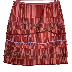 Cynthia Steffe Striped Ribbon Skirt